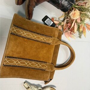 American Darling Tan Suede Shoulder Bag